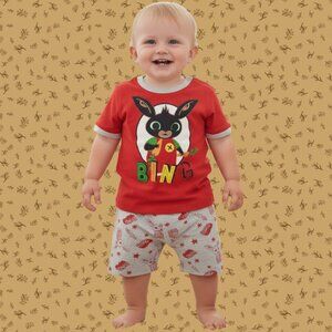 Bing Bunny Kids T-shirt and Shorts Set – Cartoon Character Summer Outfit NWT